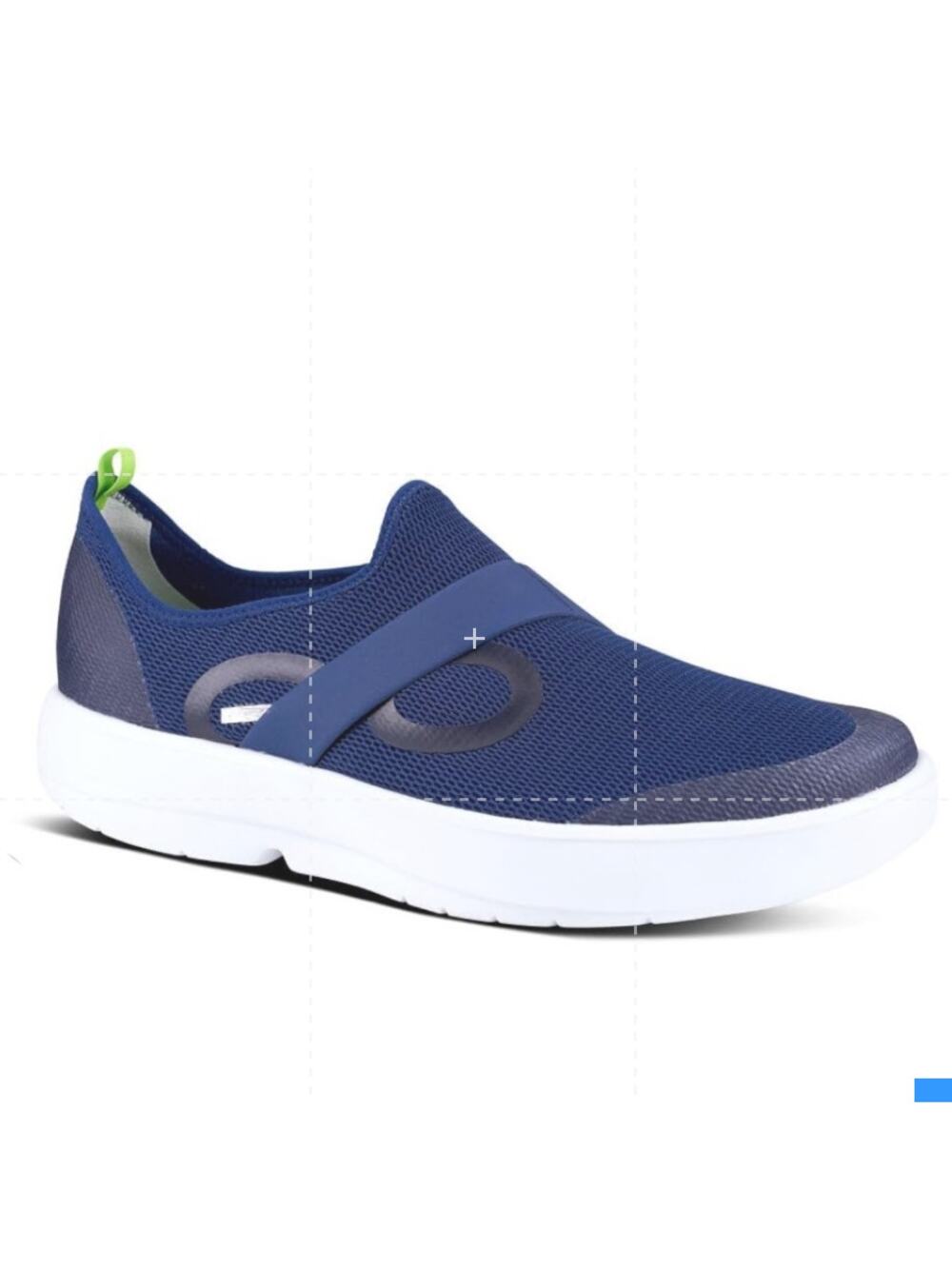 OOFOS OOmg Low Recovery Shoe Men's 8 / 41 Navy Blue Mesh Slip On